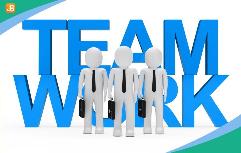 The word 'Teamwork' is written clearly, symbolizing collaboration and unity