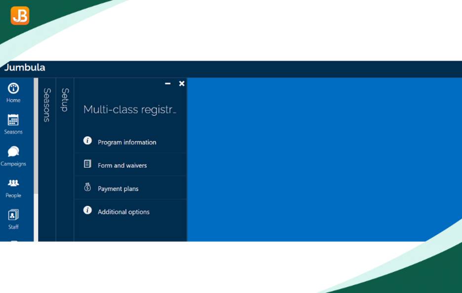A dashboard displaying various class management options, representing the efficiency of multi-class registration.