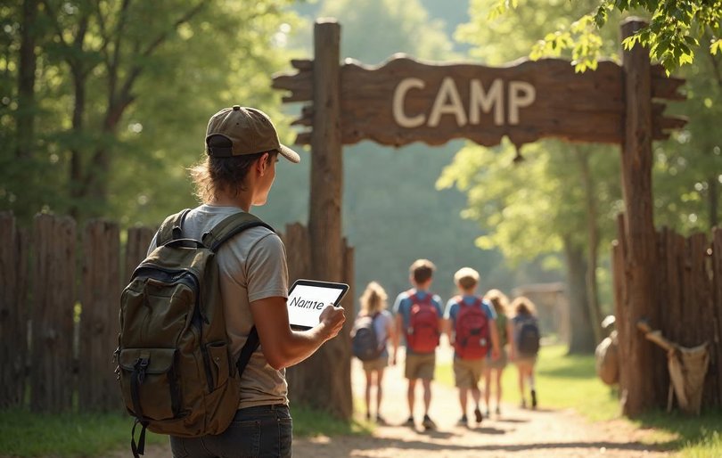 Camp director choosing a name for a new summer camp